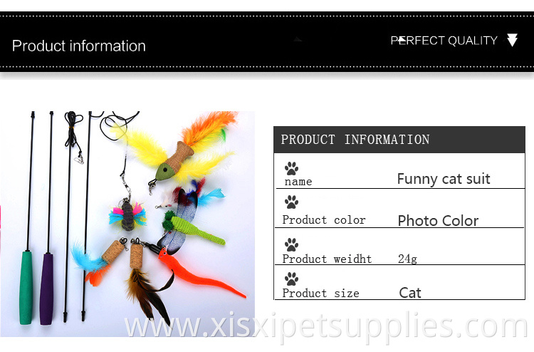 seven different replace fills assemble cat teaser set feather and bell